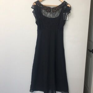 Pins and needles black long dress size medium NWT